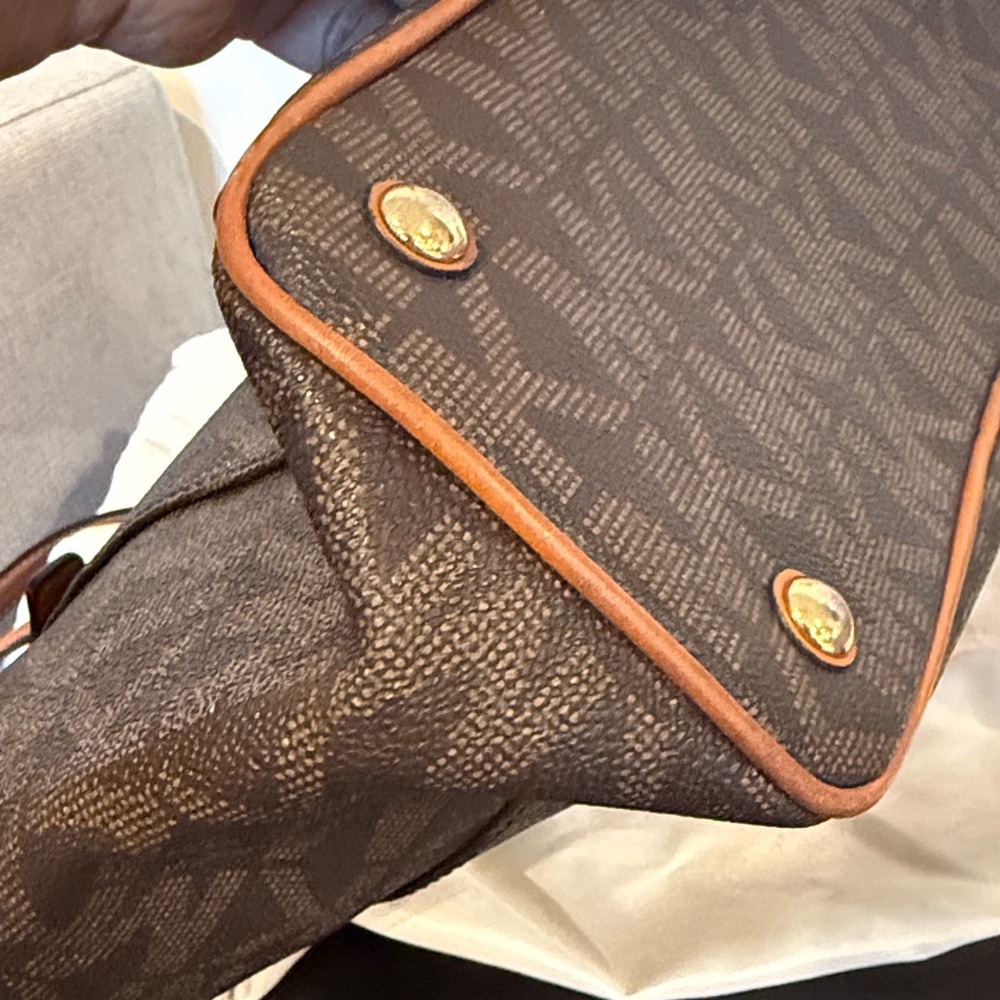 Michael Kors Dark Brown Signature Tote - Picture 13 of 13